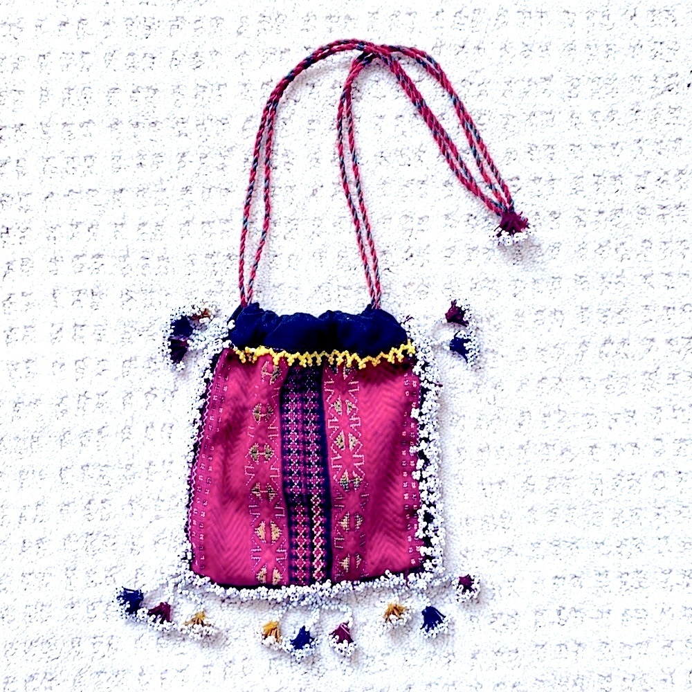 BOHO Beaded Drawstring Purse